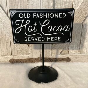 Hot Cocoa Metal Tabletop Sign